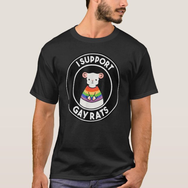 I Support Gay Rats Wedding Pride Celebration Lgbt  T-Shirt (Front)