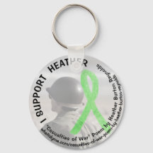 I Support Heather, Lyme Disease Military Key Chain