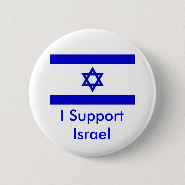I Support Israel 2 Inch Round Button (Front)