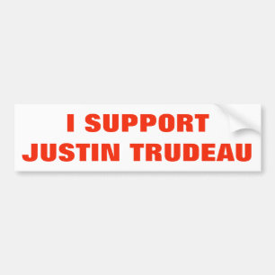I Support Justin Trudeau Supporters Canada Unique Bumper Sticker