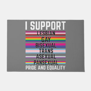 I Support Lesbian Gay Bisexual Trans Asexual Panse Doormat