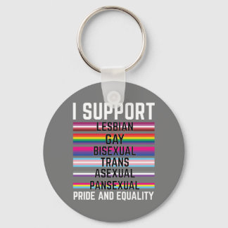 I Support Lesbian Gay Bisexual Trans Asexual Panse Keychain