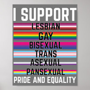 I Support Lesbian Gay Bisexual Trans Asexual Panse Poster
