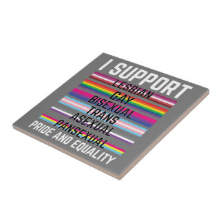I Support Lesbian Gay Bisexual Trans Asexual Panse Tile