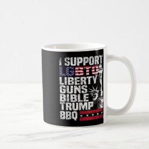 I Support Lgbtq Liberty Guns Bible Trump Bbq Coffee Mug