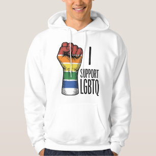 I Support LGBTQ Vintage Pride Fist Shirt Design_1