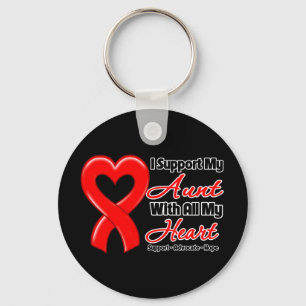 I Support My Aunt With All My Heart Keychain