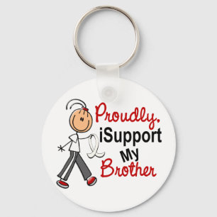 I Support My Brother SFT (Bone / Lung Cancer) Keychain