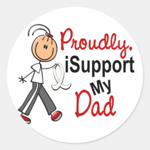 I Support My Dad SFT (Bone / Lung Cancer) Classic Round Sticker