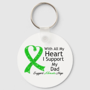 I Support My Dad With All My Heart Keychain