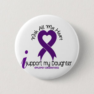 I Support My Daughter Epilepsy 2 Inch Round Button