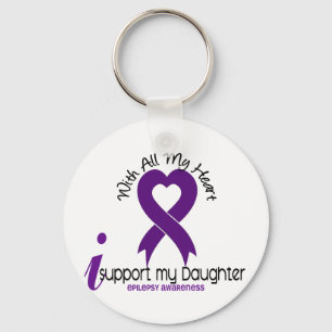 I Support My Daughter Epilepsy Keychain