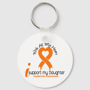 I Support My Daughter Leukaemia Keychain