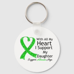 I Support My Daughter With All My Heart Keychain