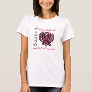I Support My Girlfriend Breast Cancer Awareness T-Shirt