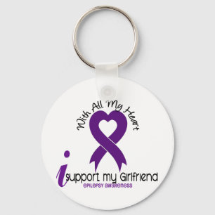 I Support My Girlfriend Epilepsy Keychain