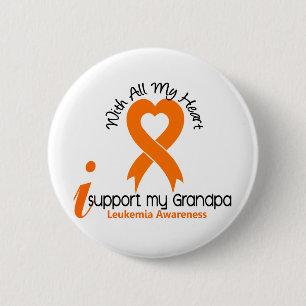 I Support My Grandpa Leukaemia 2 Inch Round Button