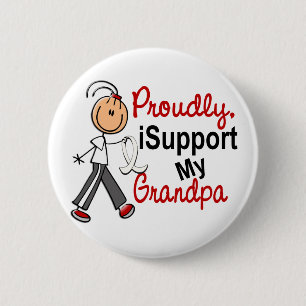 I Support My Grandpa SFT (Bone / Lung Cancer) 2 Inch Round Button