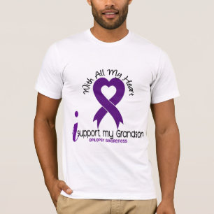 I Support My Grandson Epilepsy T-Shirt