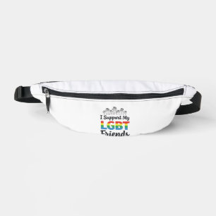 I Support My LGBT Friends Rainbow Pride Vector Des Fanny Pack