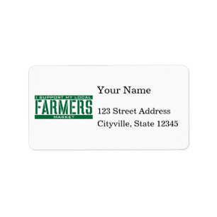 I Support my local Farmers Market Label