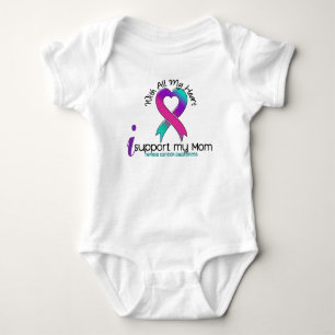 I Support My Mom Thyroid Cancer Baby Bodysuit