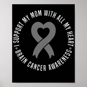 I Support My Mom With All My Heart Brain Tumour Poster