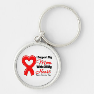 I Support My Mom With All My Heart Keychain