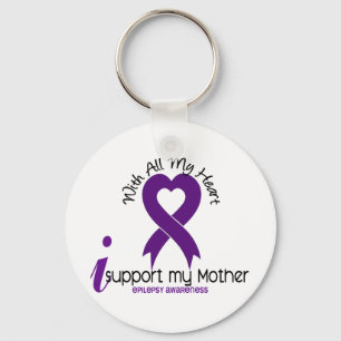 I Support My Mother Epilepsy Keychain