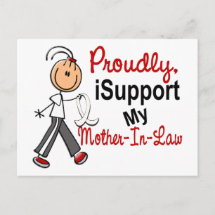 I Support My Mother-In-Law SFT Bone / Lung Cancer Postcard