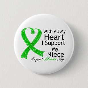 I Support My Niece All My Heart 2 Inch Round Button