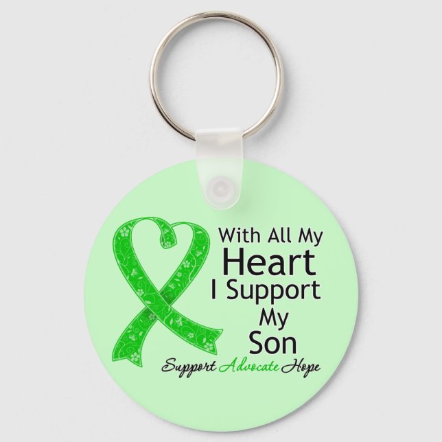 I Support My Son All My Heart Keychain (Front)