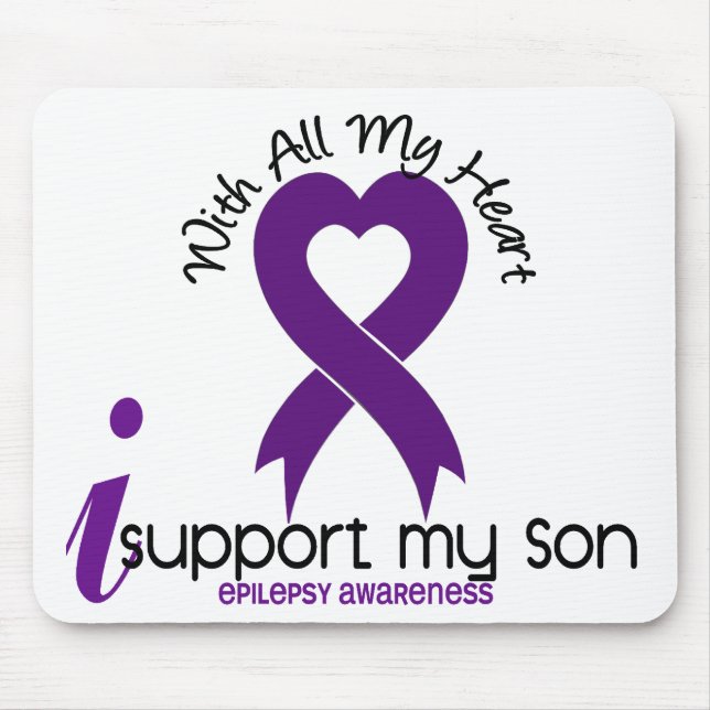 I Support My Son Epilepsy Mouse Pad (Front)