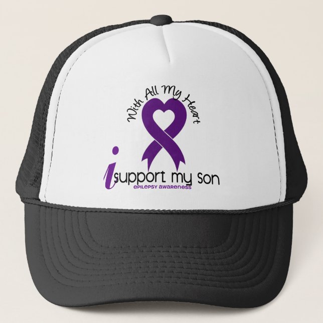I Support My Son Epilepsy Trucker Hat (Front)