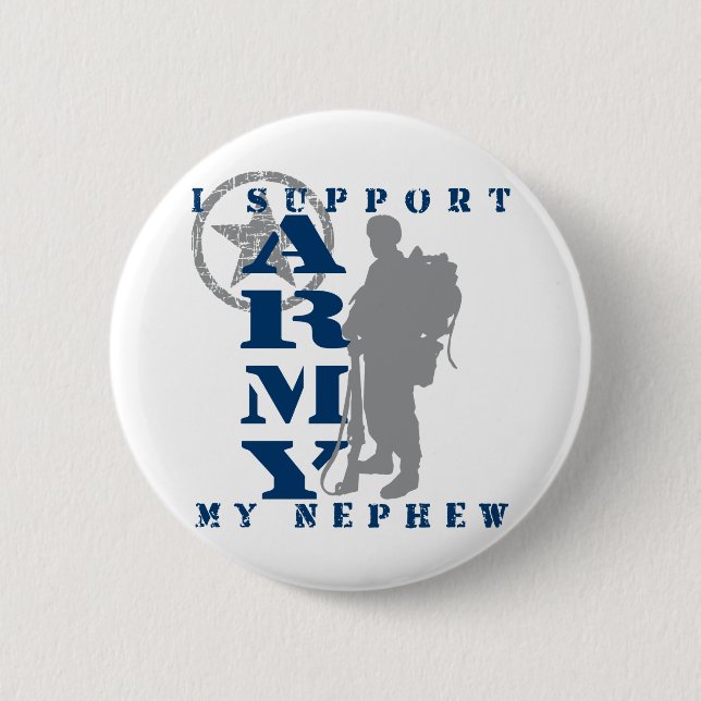 I Support Nephew 2 - ARMY Inch Round Button (Front)