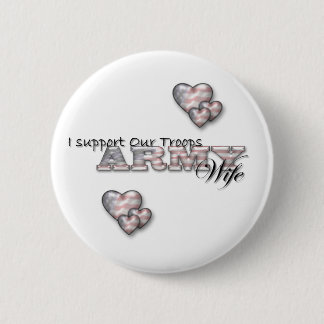I Support Our Troops/Army Wife-pin 2 Inch Round Button