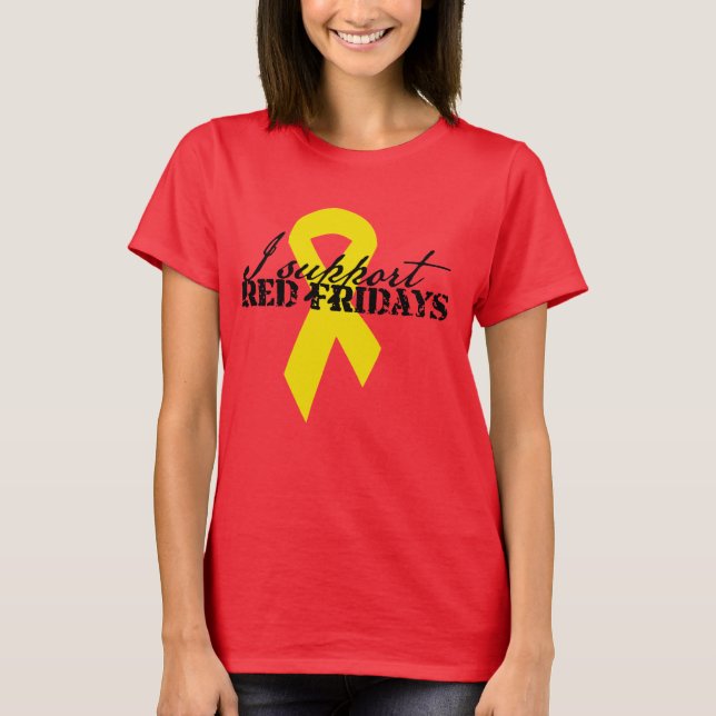 I support red fridays T-Shirt (Front)