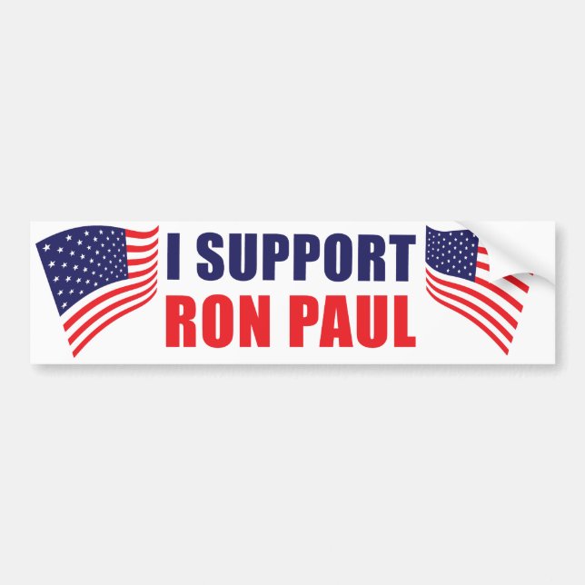 I Support Ron Paul Bumper Sticker (Front)