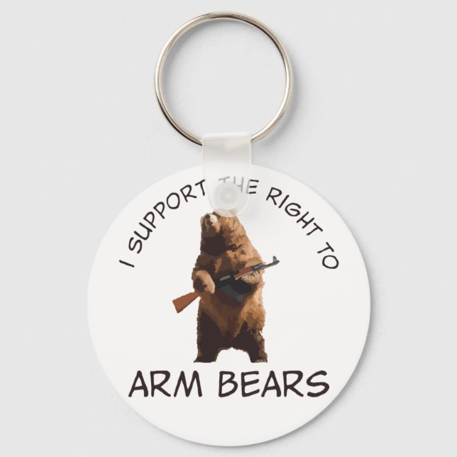 I Support The Right to Arm The Bears T-Shirt Keychain (Front)