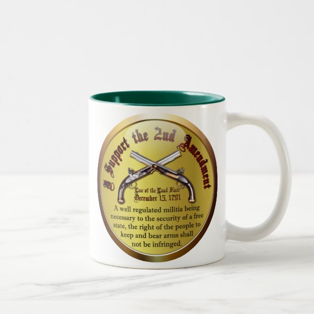 I Support the Second Amendment Two-Tone Coffee Mug (Right)