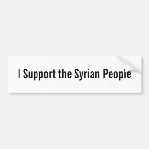 I Support the Syrian People Bumper Sticker