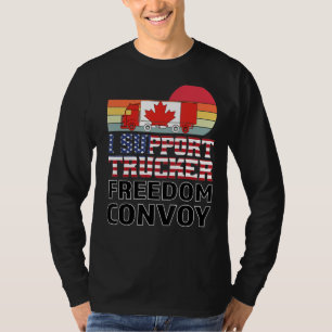 I Support Truckers Freedom Convoy 2022 Usa Canada  T-Shirt