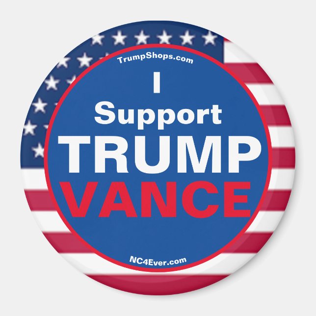 I Support TRUMP VANCE Refrigerator Magnet (Front)
