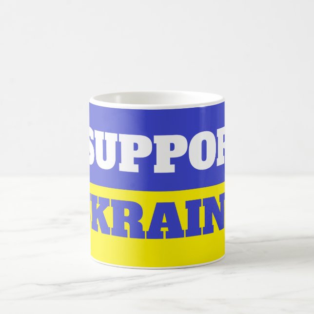 I Support Ukraine Coffee Mug (Center)