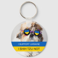 I support Ukraine I Shih Tzu Not Heart flag