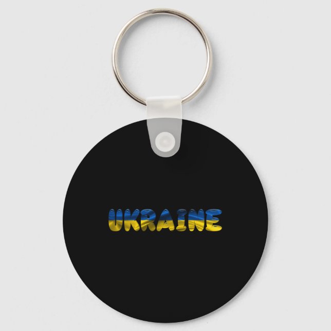 I Support Ukraine- Save Ukraine  Keychain (Front)