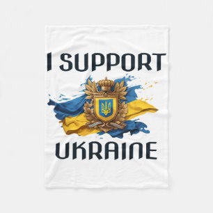 I Support Ukraine Stand For Ukrainian Russia Peace Fleece Blanket