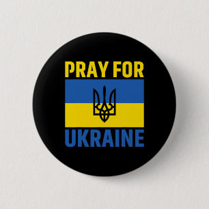 I Support Ukraine Stand With Ukraine Ukrainian Fla 2 Inch Round Button