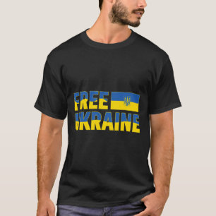 I Support Ukraine Stand With Ukraine Ukrainian Fla T-Shirt