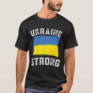 I Support Ukraine Strong Pray For Ukraine Flag Fre T-Shirt